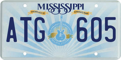 MS license plate ATG605