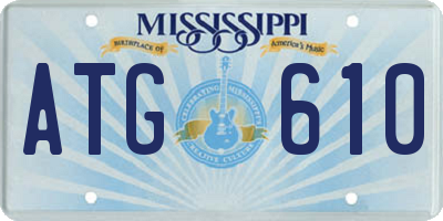 MS license plate ATG610