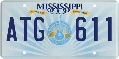 MS license plate ATG611
