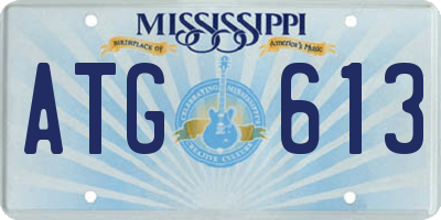 MS license plate ATG613