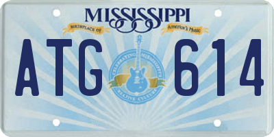 MS license plate ATG614