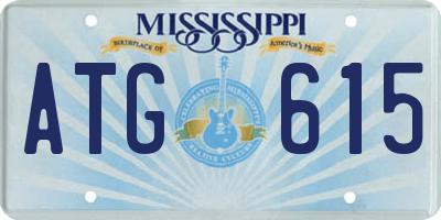 MS license plate ATG615