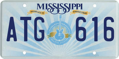 MS license plate ATG616