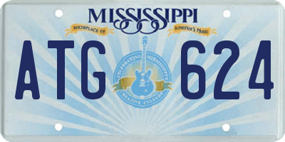 MS license plate ATG624