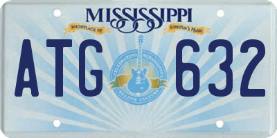 MS license plate ATG632