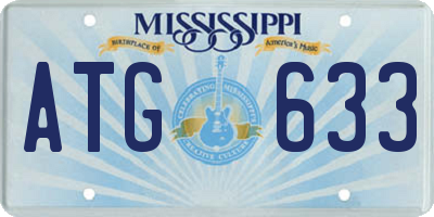 MS license plate ATG633