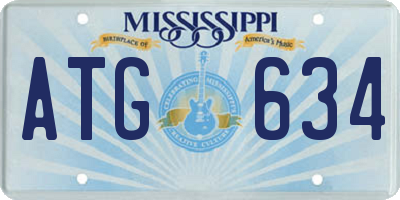 MS license plate ATG634