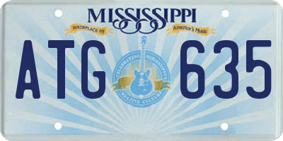 MS license plate ATG635