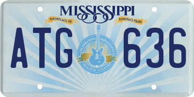 MS license plate ATG636