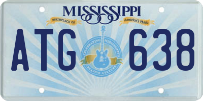 MS license plate ATG638