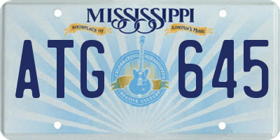 MS license plate ATG645