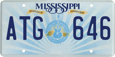 MS license plate ATG646