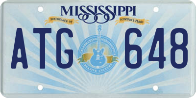 MS license plate ATG648