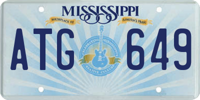 MS license plate ATG649