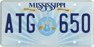 MS license plate ATG650