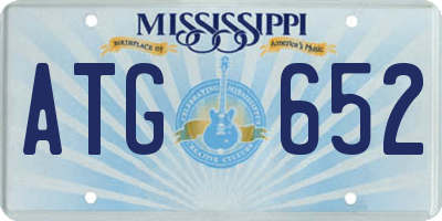 MS license plate ATG652