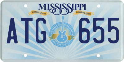 MS license plate ATG655