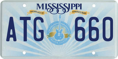 MS license plate ATG660