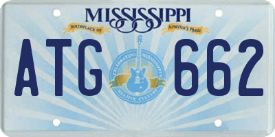 MS license plate ATG662