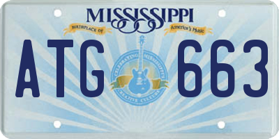 MS license plate ATG663