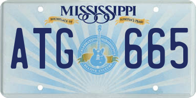 MS license plate ATG665