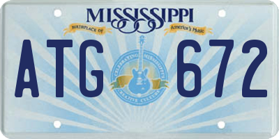 MS license plate ATG672