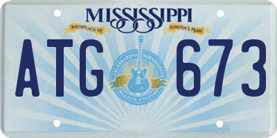 MS license plate ATG673