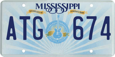 MS license plate ATG674
