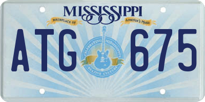 MS license plate ATG675