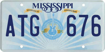 MS license plate ATG676