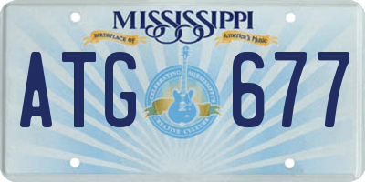 MS license plate ATG677
