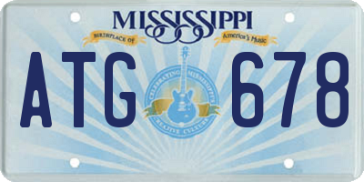 MS license plate ATG678