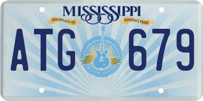 MS license plate ATG679