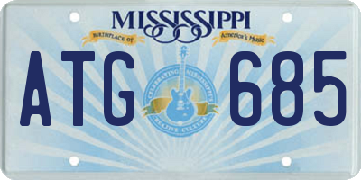 MS license plate ATG685