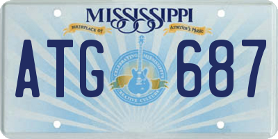 MS license plate ATG687