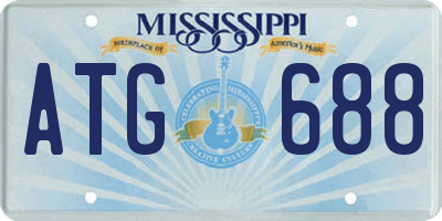 MS license plate ATG688