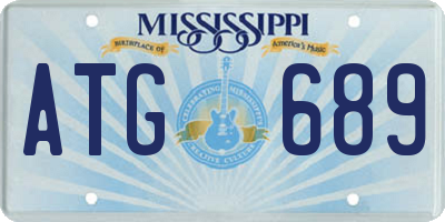 MS license plate ATG689