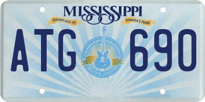 MS license plate ATG690
