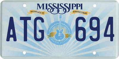 MS license plate ATG694