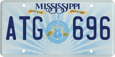 MS license plate ATG696