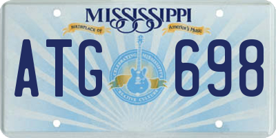 MS license plate ATG698