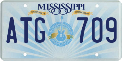 MS license plate ATG709