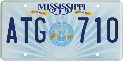 MS license plate ATG710