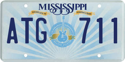 MS license plate ATG711