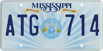 MS license plate ATG714