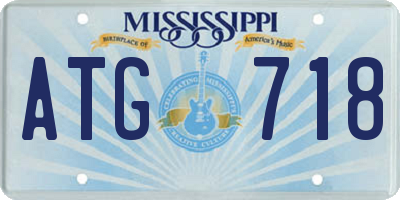 MS license plate ATG718