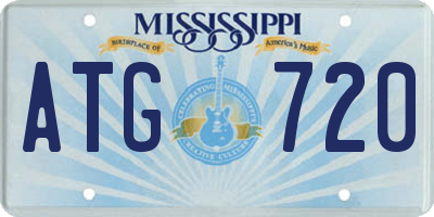 MS license plate ATG720