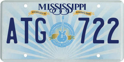 MS license plate ATG722