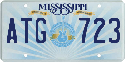MS license plate ATG723