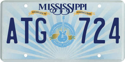 MS license plate ATG724